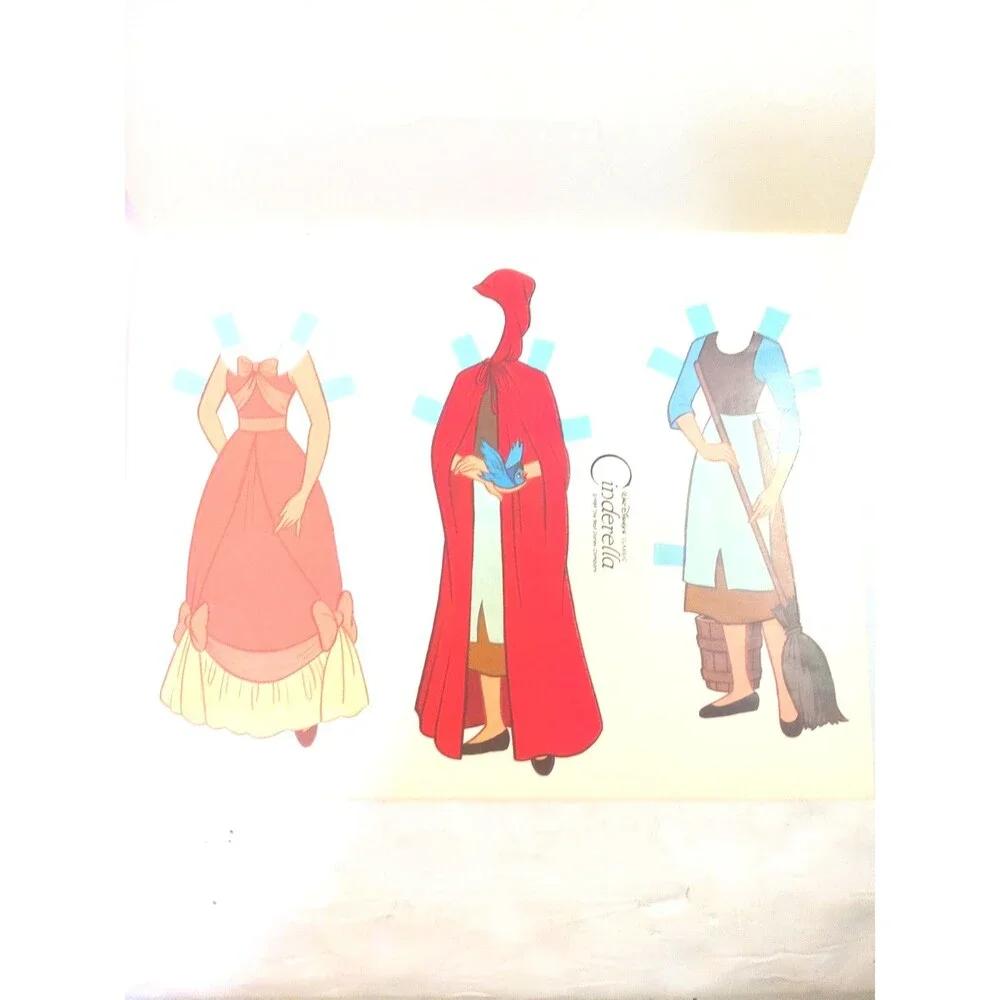 Vintage Cinderella  Old Fashioned Cut Out  Paper Dolls Book